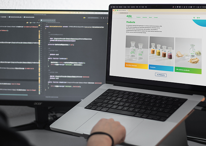 Beispiel einer Landingpage für das Marketing für B2B Produkte.